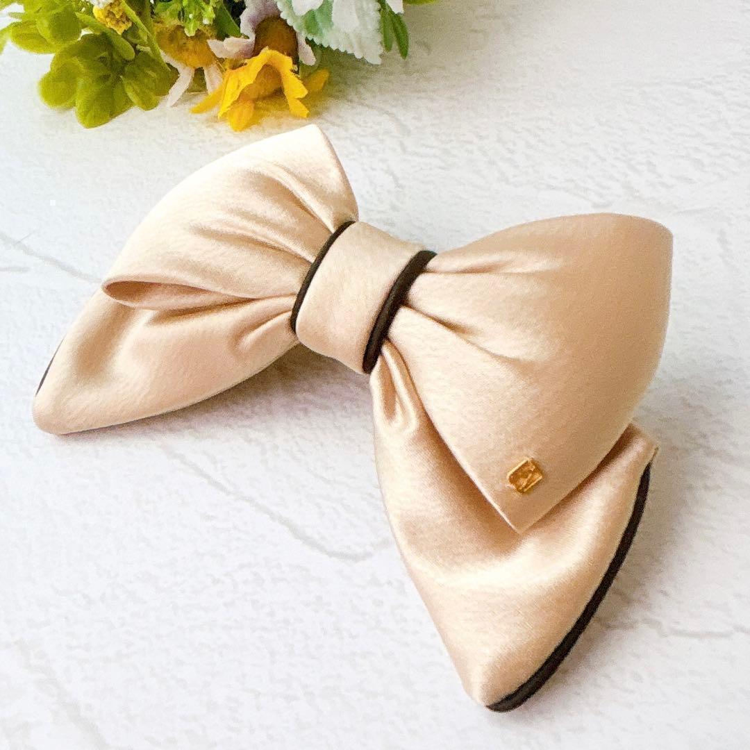 《美品50th記念》Alexandre De Paris サテンリボン バレッタ