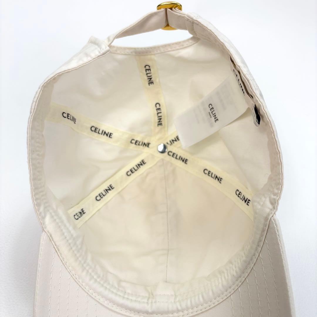 CELINE セリーヌ ベースボールキャップ トリオンフ 白