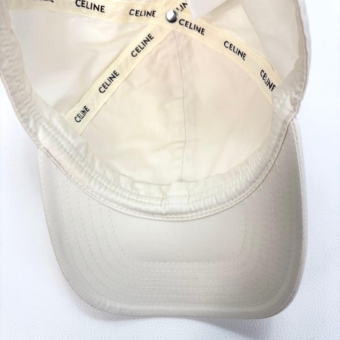 CELINE セリーヌ ベースボールキャップ トリオンフ 白