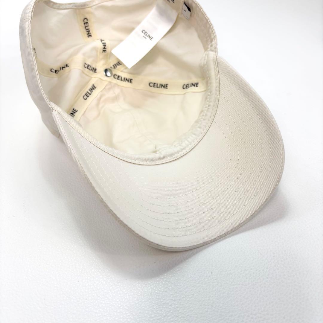 CELINE セリーヌ ベースボールキャップ トリオンフ 白
