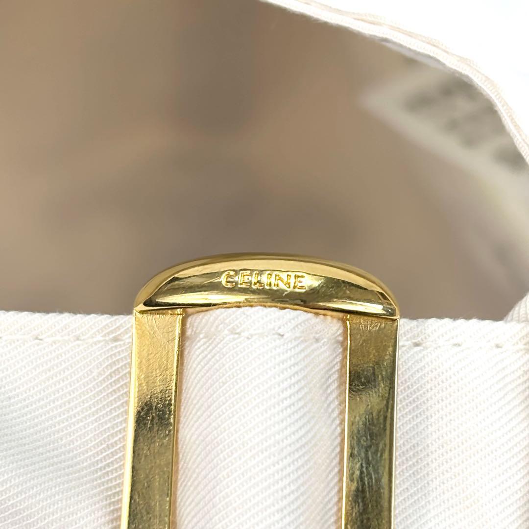 CELINE セリーヌ ベースボールキャップ トリオンフ 白