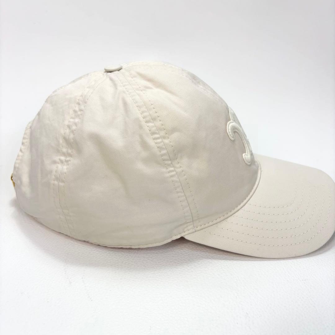 CELINE セリーヌ ベースボールキャップ トリオンフ 白