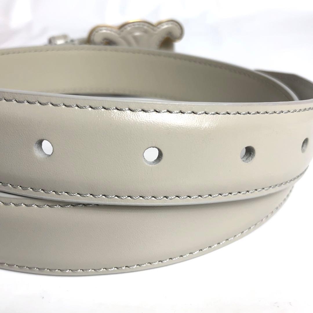 【美品】CELINE セリーヌ レザーベルト トリオンフ ゴールド金具