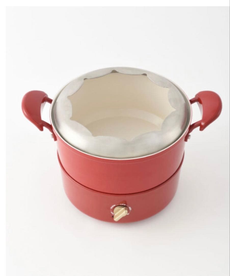 【新品未使用】BRUNO　マルチグリルポット　レッド