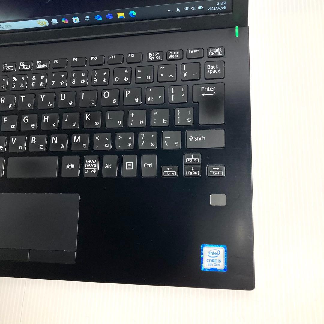 軽量薄型 VAIO 第8世代 高速SSD/i5 オフィスWin11 ノートPC