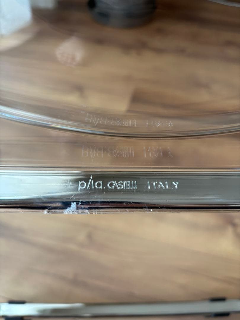 未使用品！Plia chiar クリア折りたたみ椅子