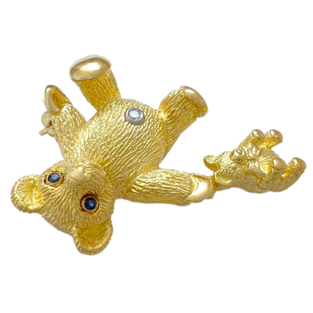 極美品　ティファニー　ブローチ　テディベア　K18　ヴィンテージ　希少　レア