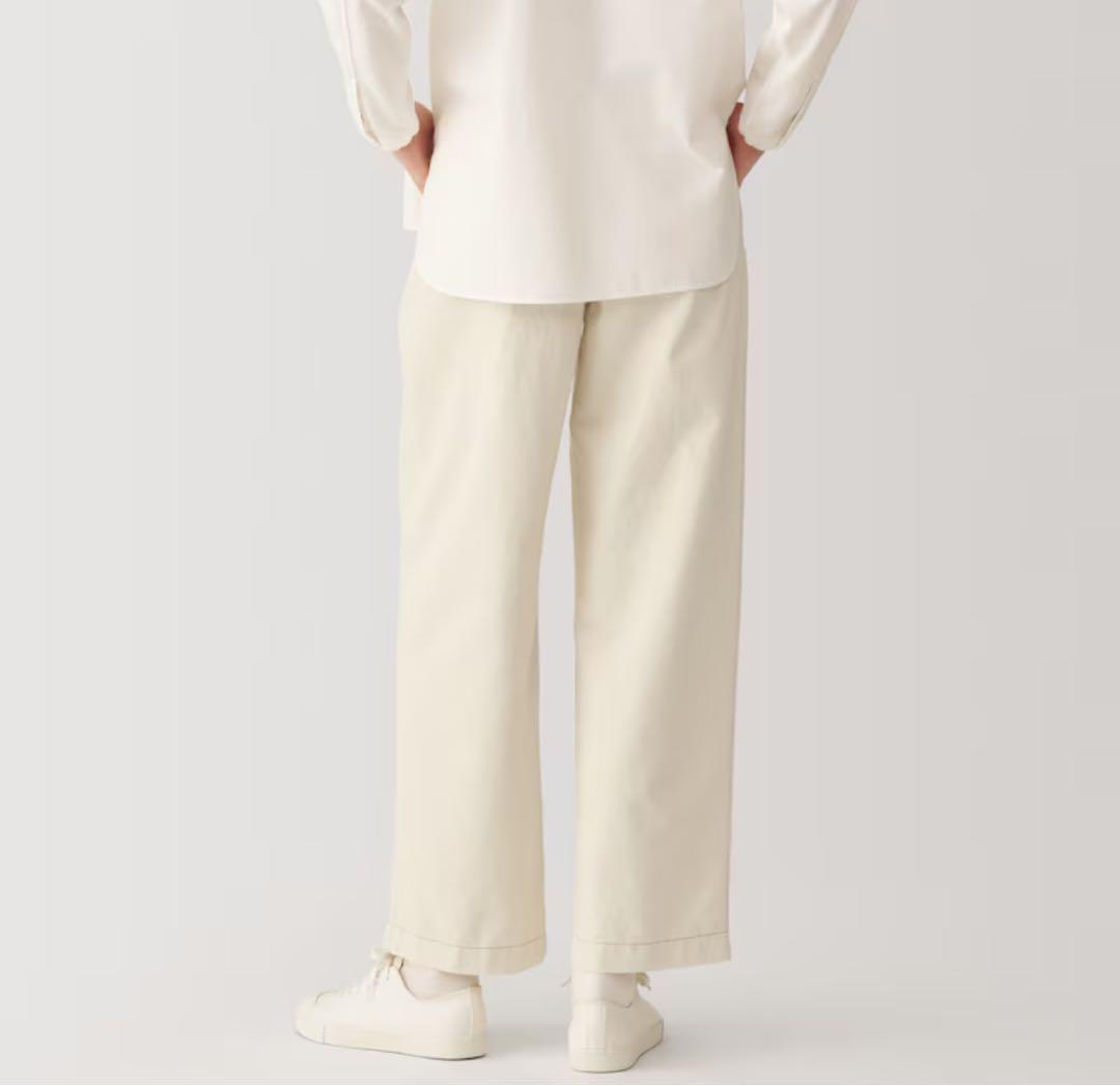 MUJI Labo 婦人　和紙混パンツ 婦人２４（６１ｃｍ）・生成