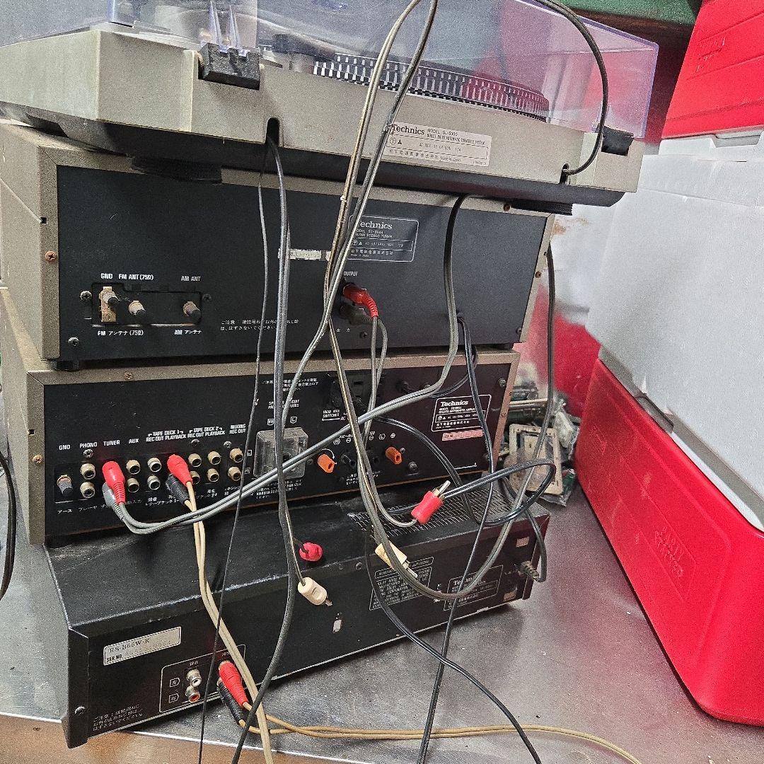 Technics 4セット オーディオ ターンテーブル アンプ カセットデッキ