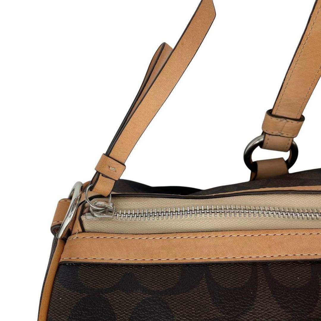 美品✨COACH ボストンバッグ シグネスチャー PVC ブラウン 2way