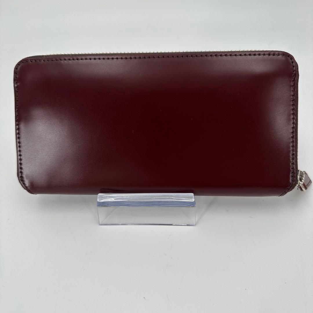 えーけー新品プレリーギンザ長財布ラウンドファスナー　茶色　馬革　レザー