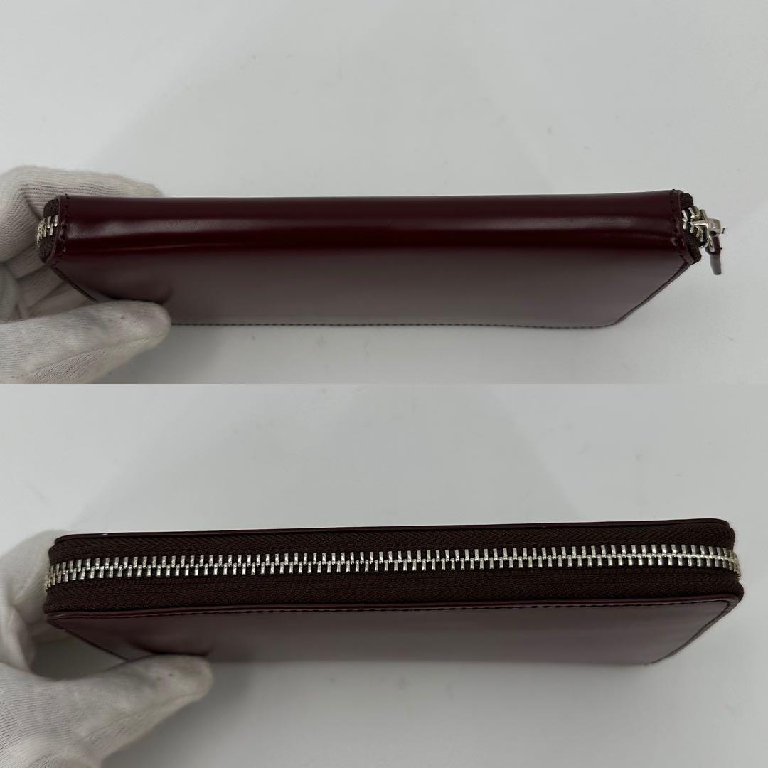 えーけー新品プレリーギンザ長財布ラウンドファスナー　茶色　馬革　レザー
