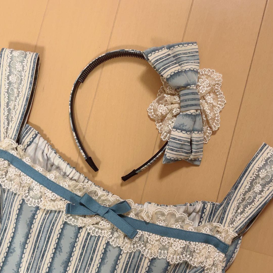 ビスクドールジャンパースカート　カチューシャ　セット　イノセントワールド　激レア