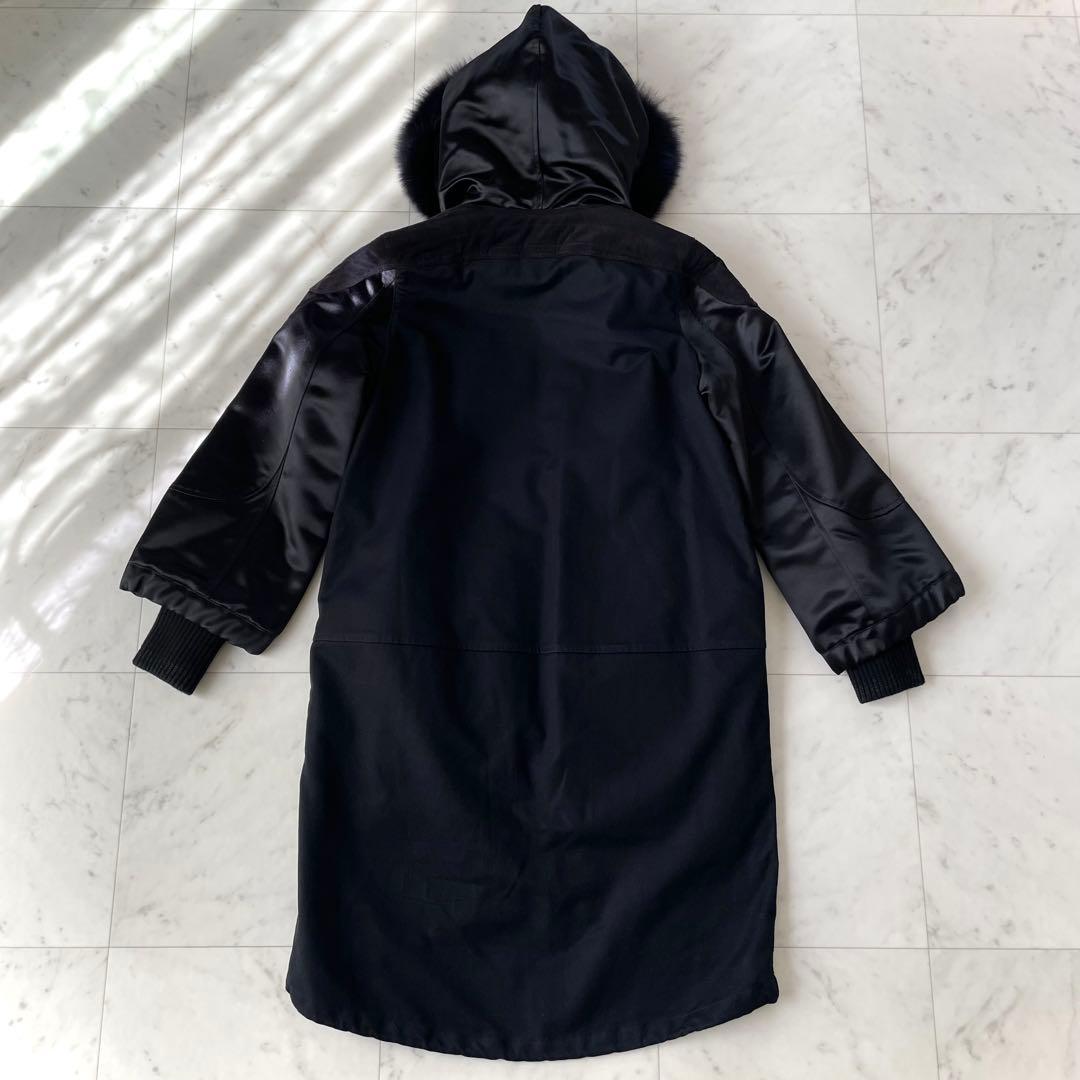 美品✨ツモリチサト アマモールモッズコート フォックスファー ライナー ブラック