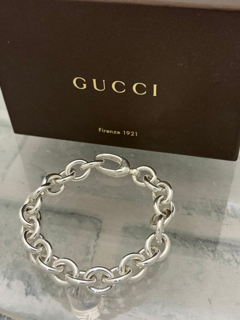 超美品　オールドグッチ　GUCCI ヘビー　リンクチェーン　ブレスレット
