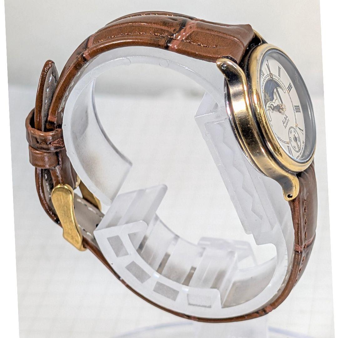 SEIKO ALBA サン&ムーンスレディース電池ベルト交換済み可動品G-11