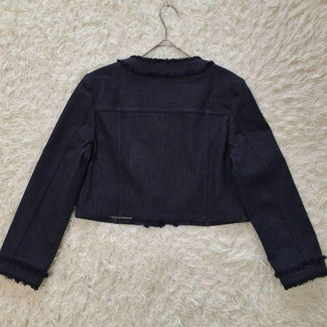 美品✨ FOXEY フォクシー 近年モデル デニムノーカラージャケット