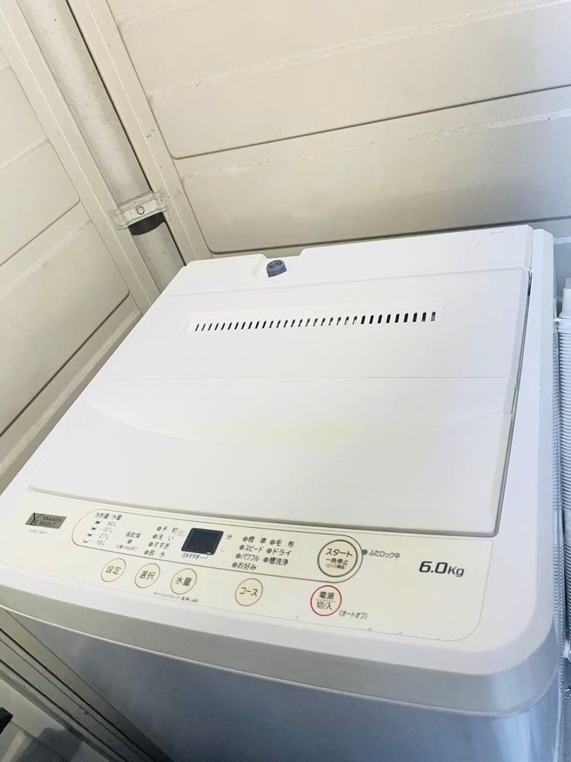 【送料込】 縦型洗濯機6kg 内部分解清掃済　動作確認済