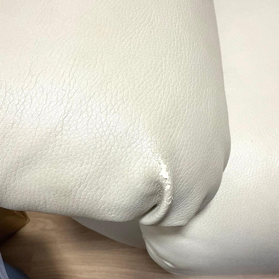 【国産品】アイボリー 2人掛けソファ