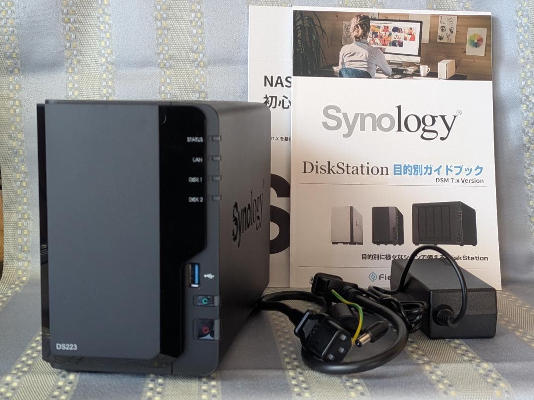 Synology DS223 NAS 本体 2.5インチHDD付き