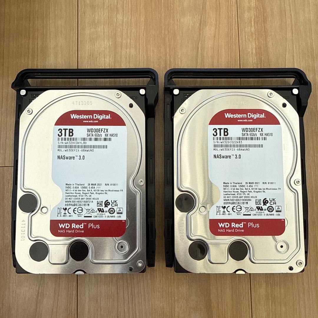 外付けハードディスク・ドライブ [6TB] Synology NAS DS220+ WDRedPlus3TBx2