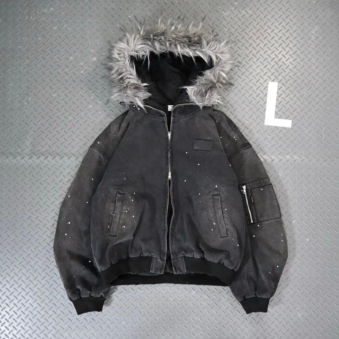 地底人オンライン ウォッシュドファージャケット Lサイズ