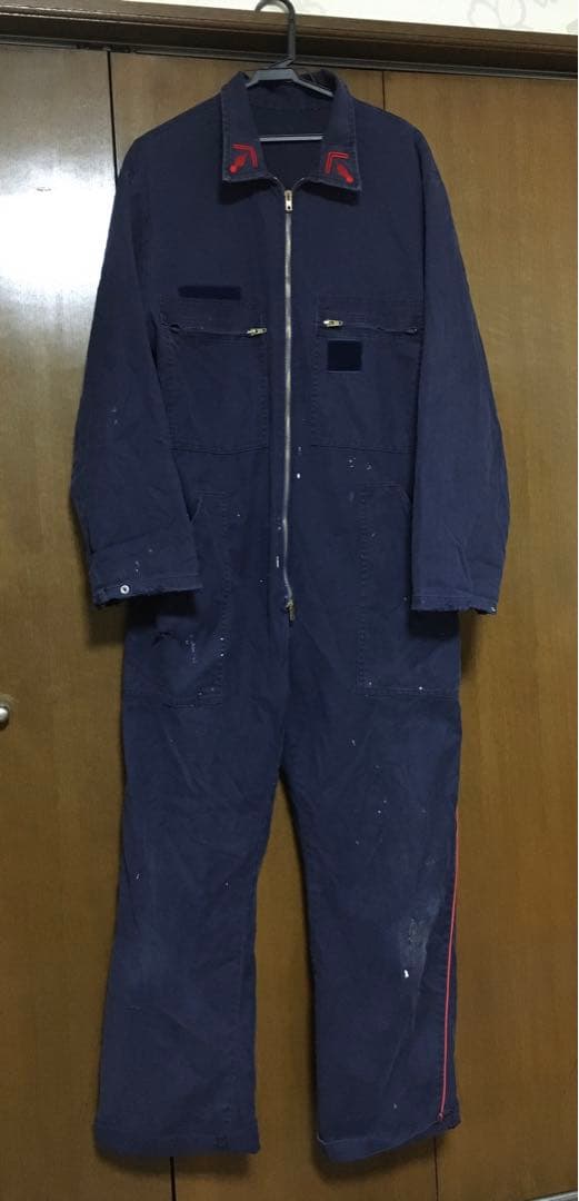 フランス ファイヤーマン オールインワン つなぎ ジャンプスーツ ヴィンテージ