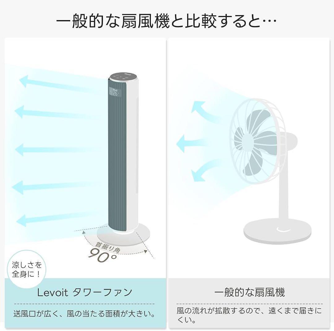 扇風機 タワーファン 静音 羽なし 送風機 温度センサー付き 自動風量調節
