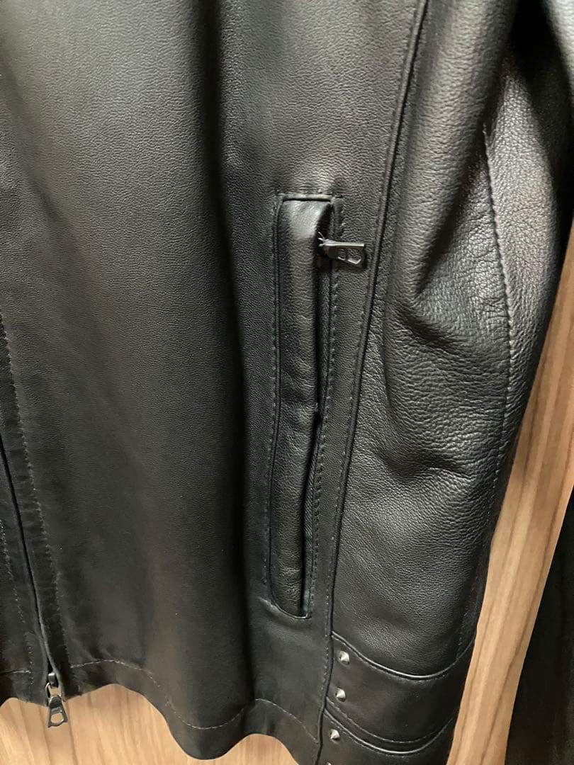 WIZZARD ブラックレザーシングルライダースジャケット