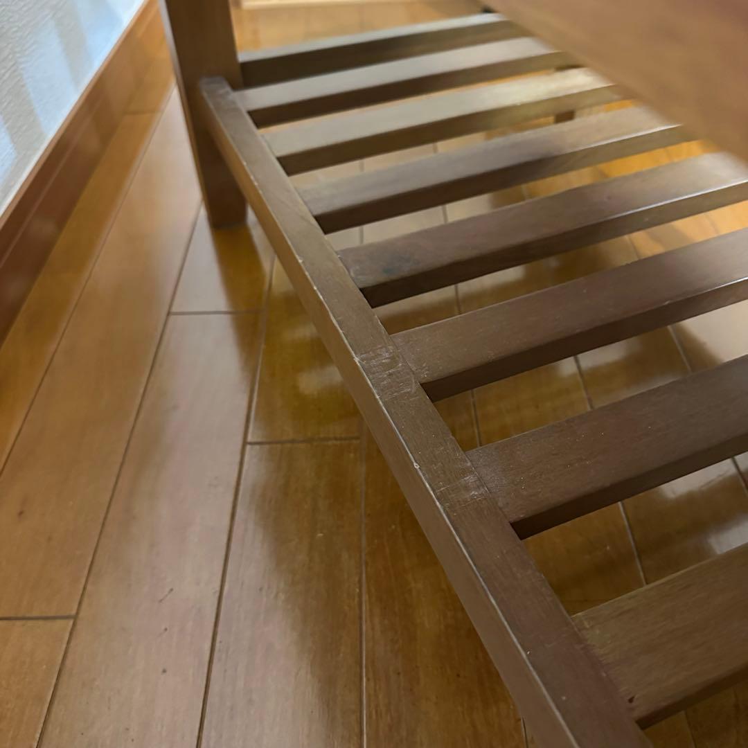 ローテーブル ガラス天板 引き出し付