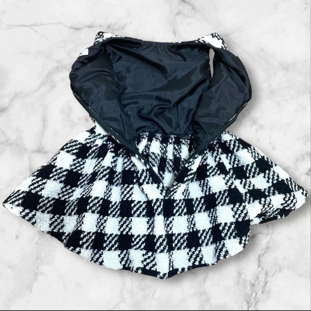 T ！sheller シェリエ　ツイード　ペプラムトップス チェック