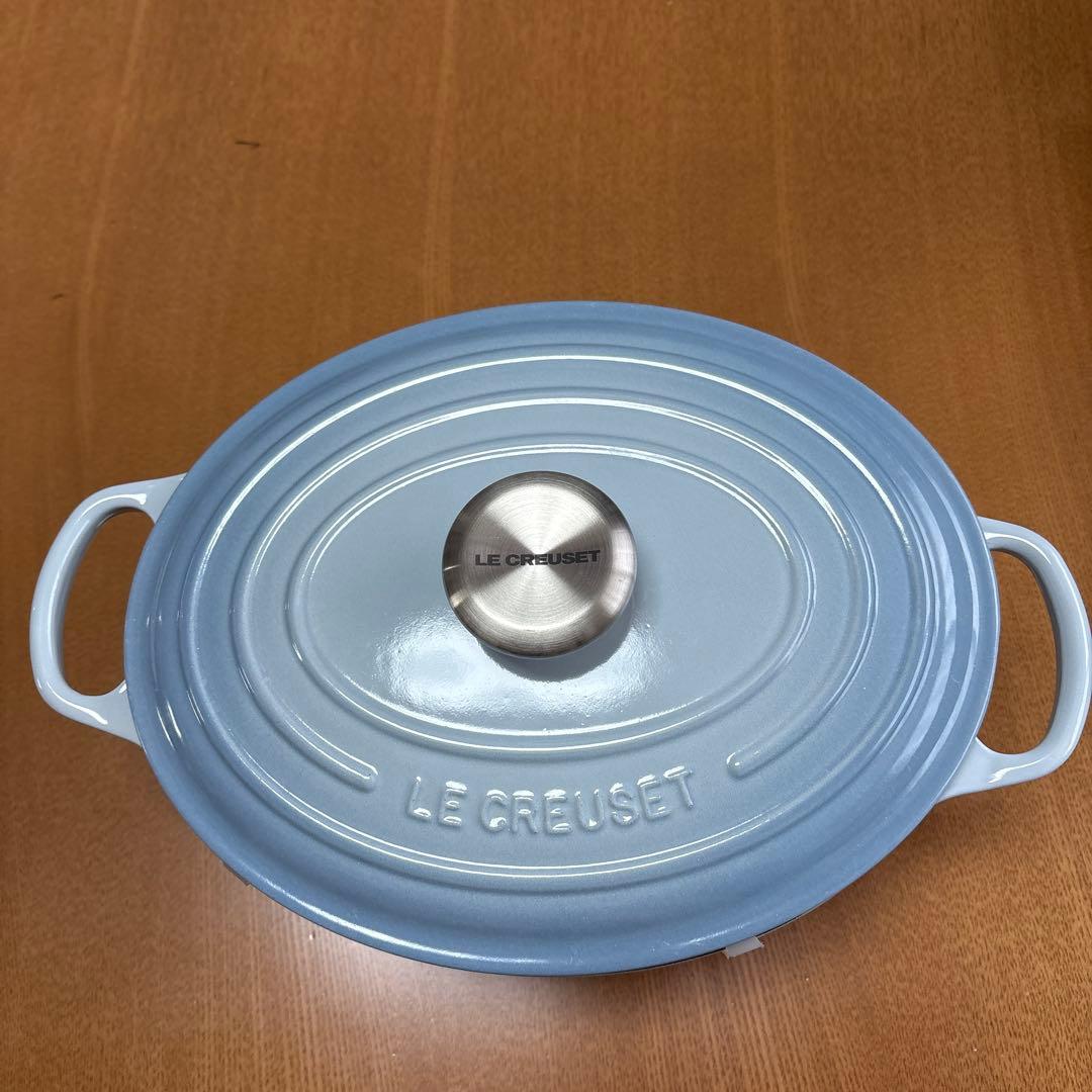ル・クルーゼ　両手鍋　ココットオバール　27cm コースタルブルー