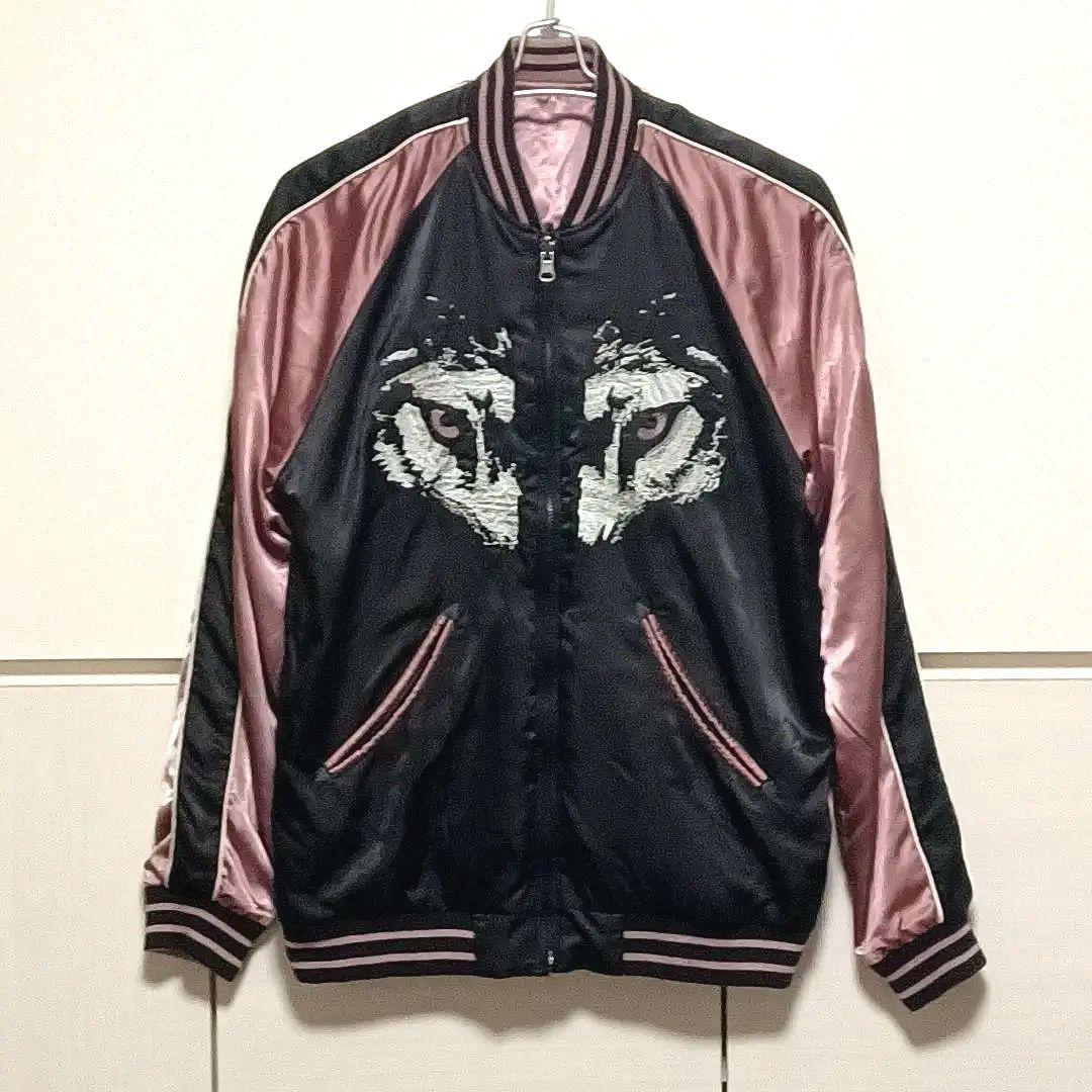 天使てち　美品★DIESEL1978　刺繍　ウルフ　リバーシブルスカジャン