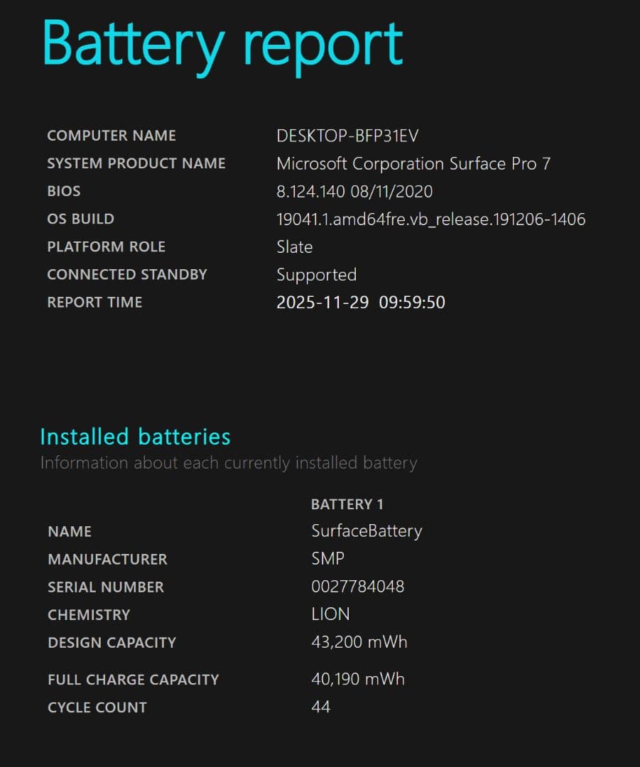 Microsoft Surface Pro 7 タッチパネル