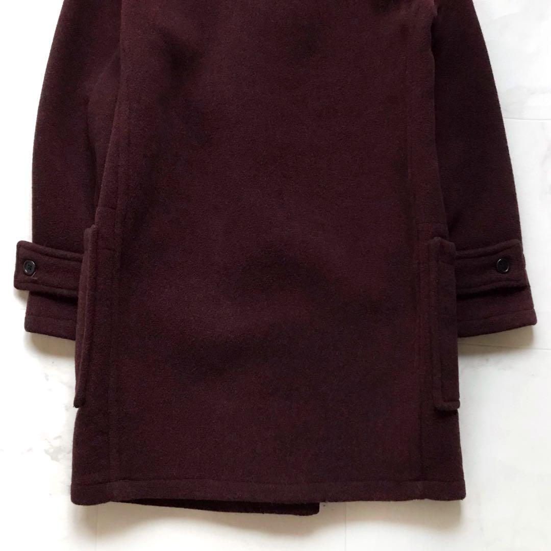 美品 マーガレットハウエル ダッフルコート 旧ロゴ 英国製 木製トグル ワイン