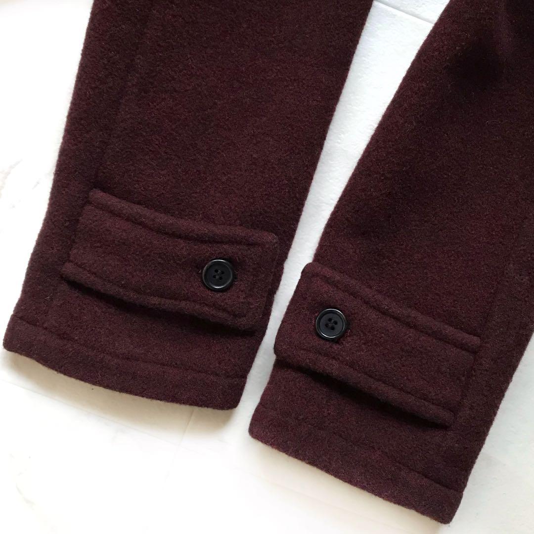 美品 マーガレットハウエル ダッフルコート 旧ロゴ 英国製 木製トグル ワイン