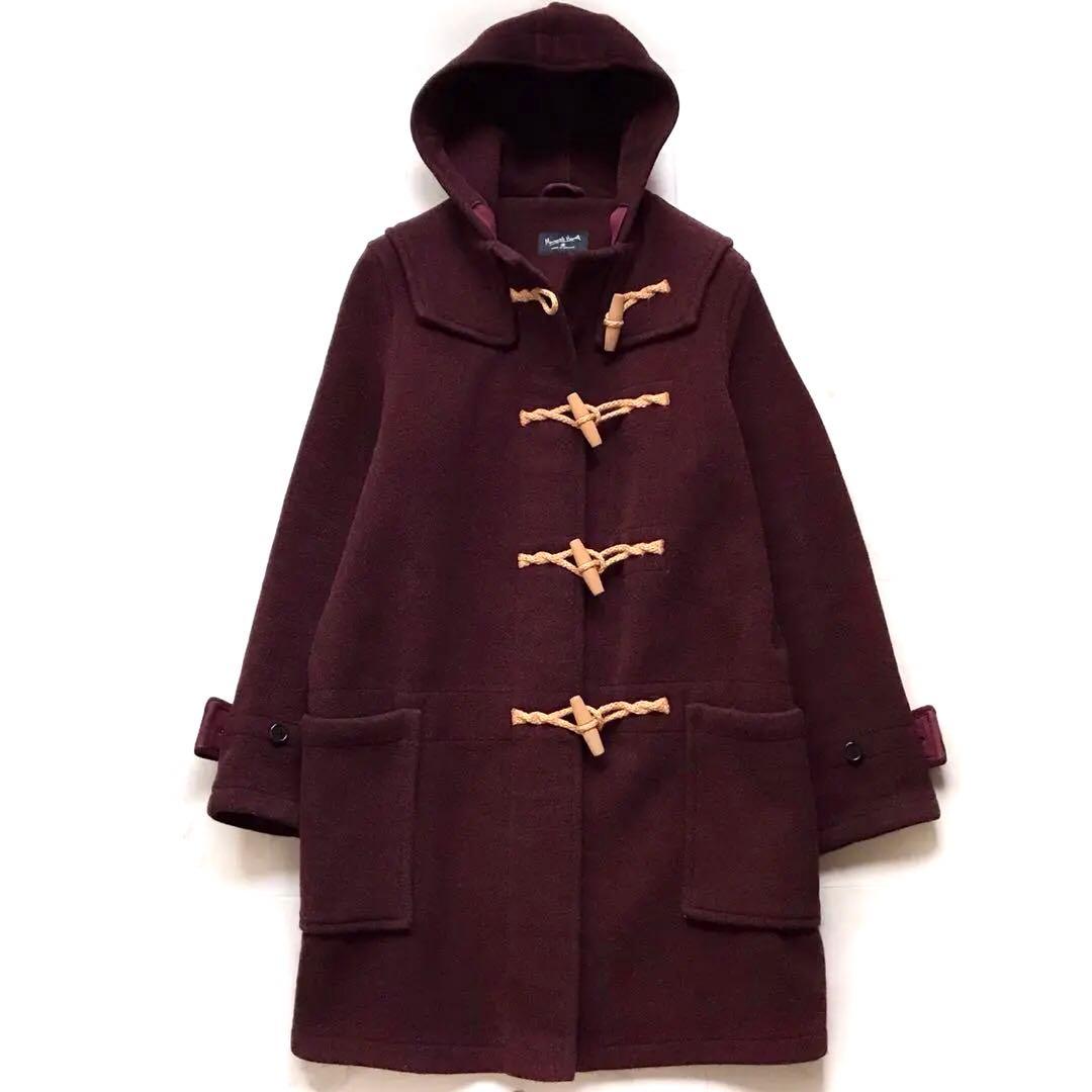 美品 マーガレットハウエル ダッフルコート 旧ロゴ 英国製 木製トグル ワイン