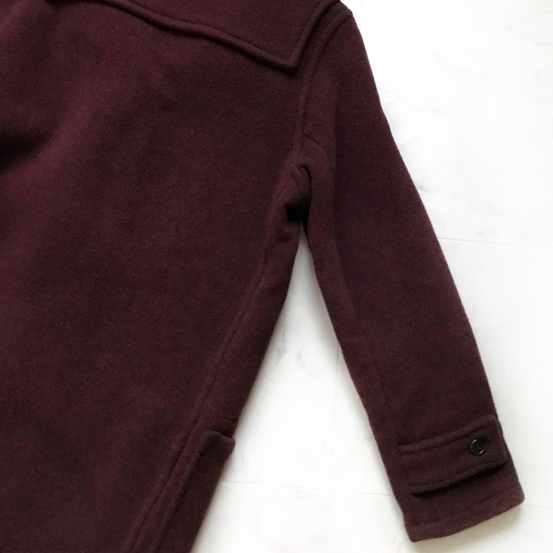美品 マーガレットハウエル ダッフルコート 旧ロゴ 英国製 木製トグル ワイン