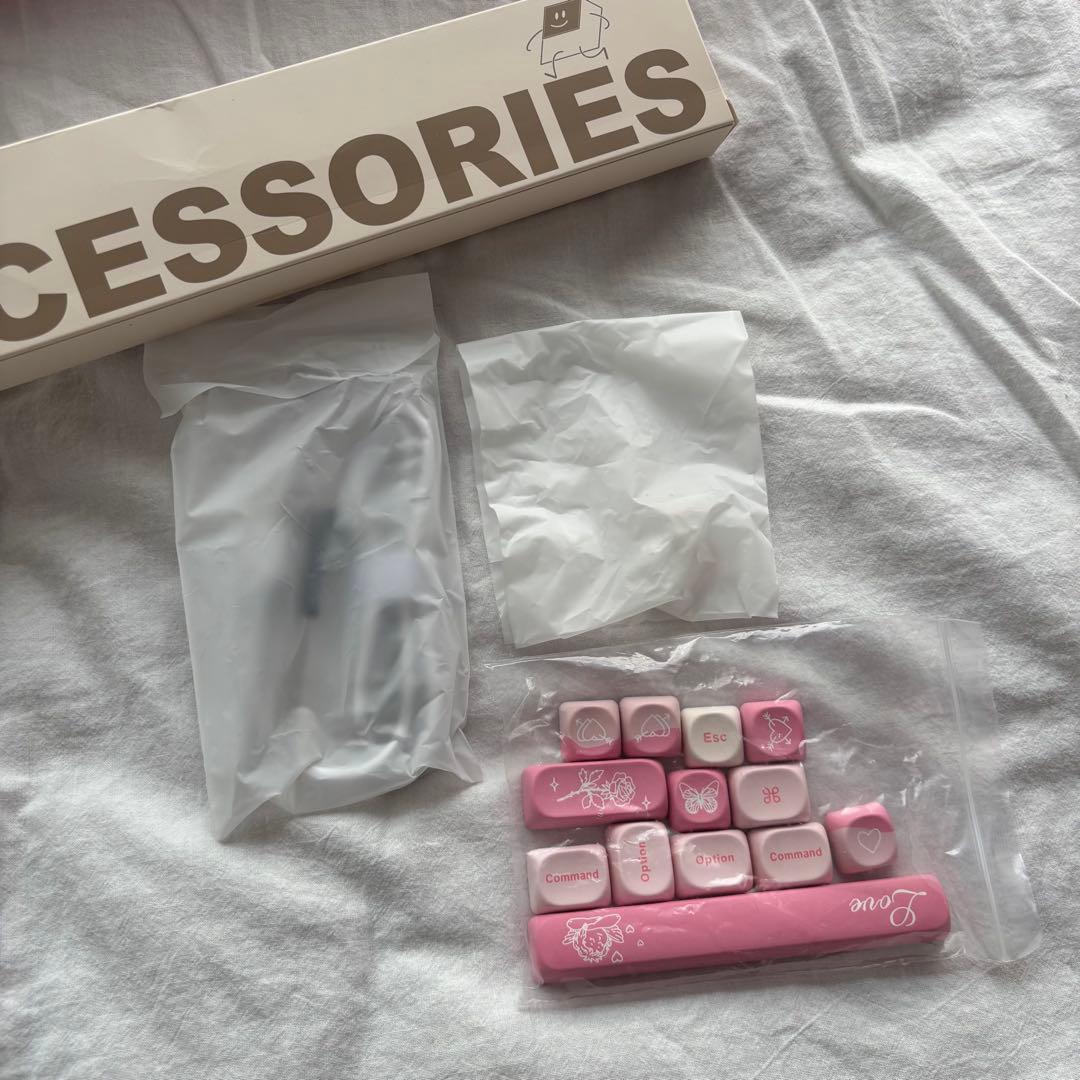 YUNZII B87 ピンク キーボード ミルクV2スイッチ