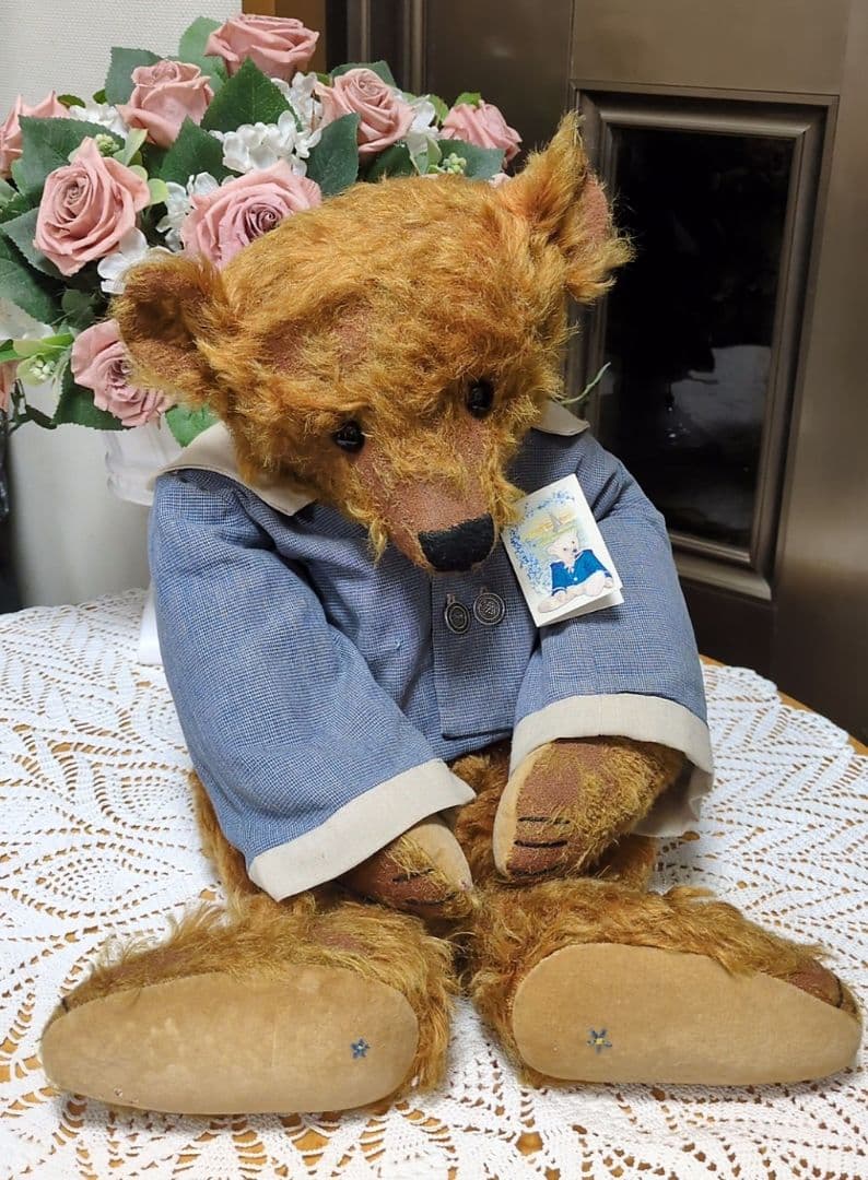 ご予約済です☆海外作家 テディベア フォーゲットミーノットベア Mary作