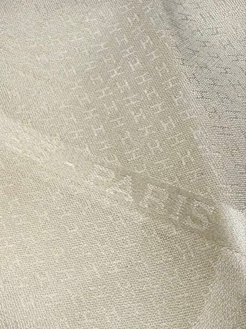 新品タグ付☆エルメス　ハンカチ　ロゴ　H模様　スカーフ　コットンスカーフ美品