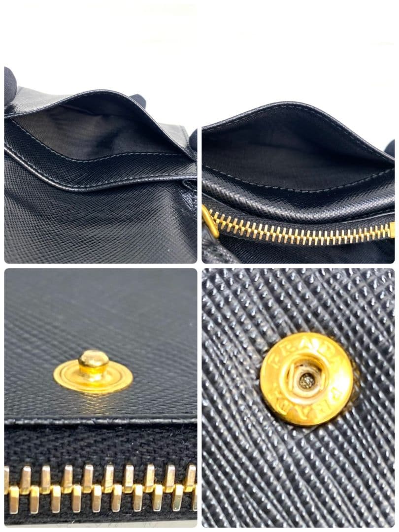 美品 現行✨ プラダ ケース サフィアーノ レザー トライアングル