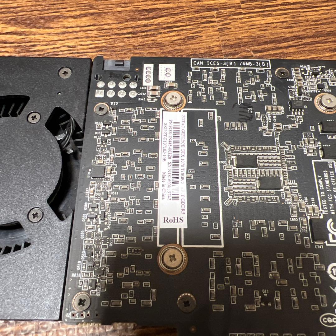 【中古】ZOTAC GeForce GTX 1070 Ti 8GB