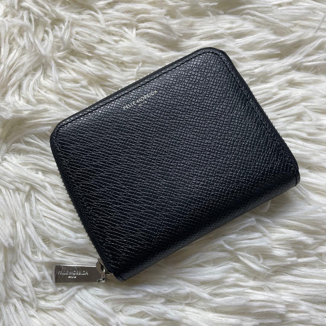 ペッレモルビダ ケース 財布 ラウンドファスナー サフィアーノ ブラック