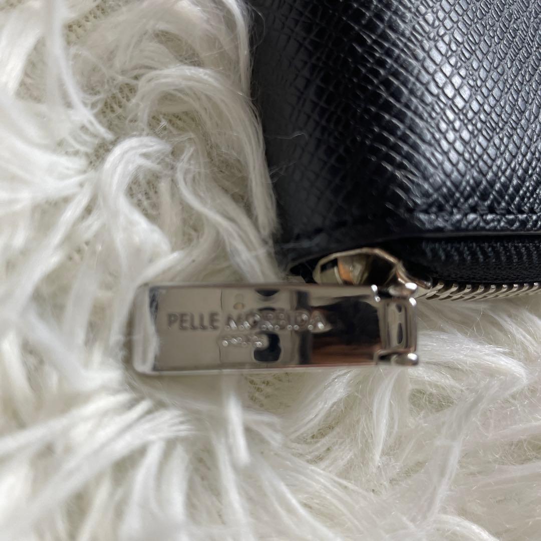 ペッレモルビダ ケース 財布 ラウンドファスナー サフィアーノ ブラック