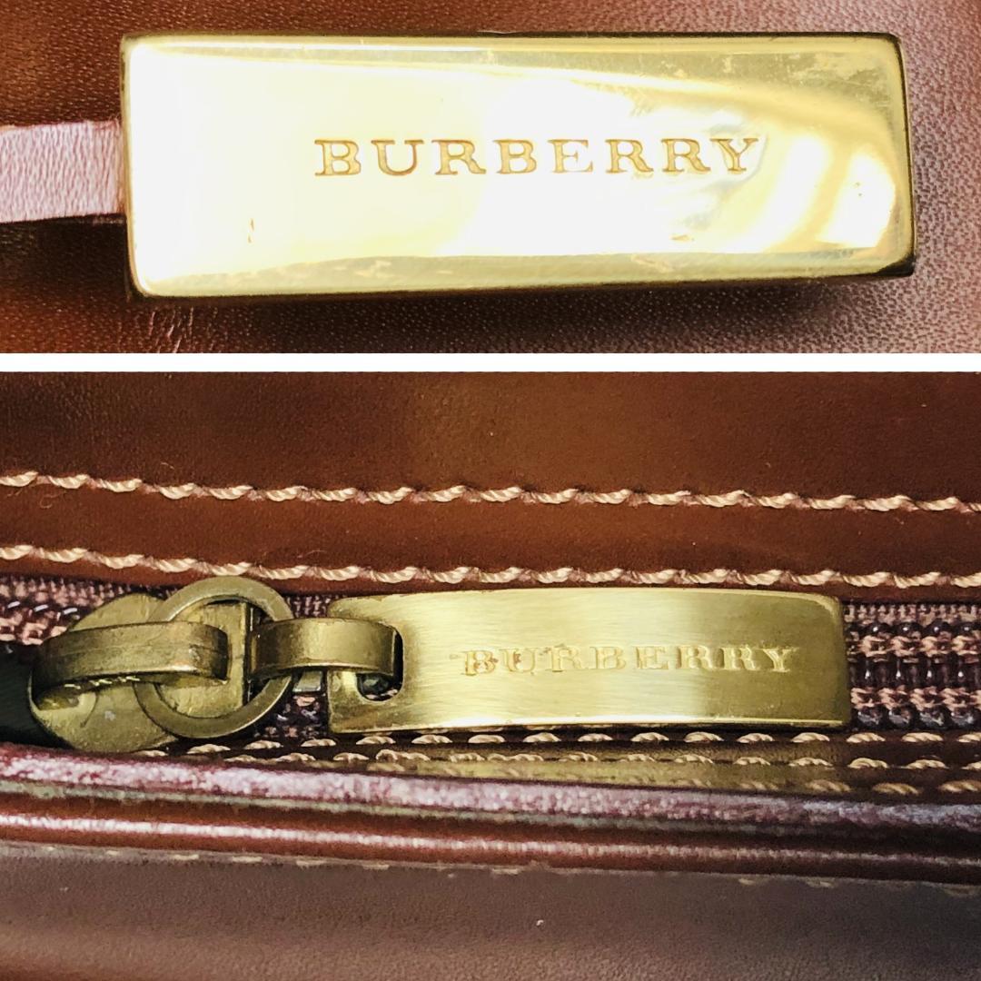 バーバリー バッグ ノバチェック ブラウン MADE IN ITALY