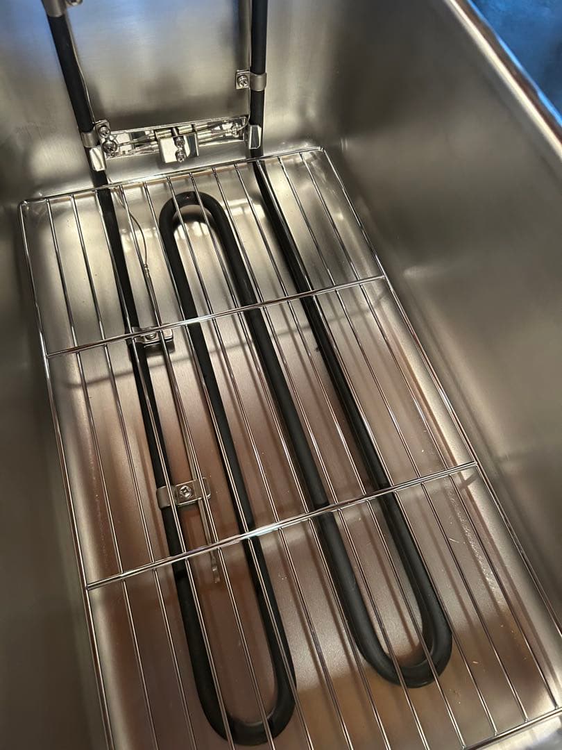 電気フライヤー ステンレス製 メッシュバスケット付き