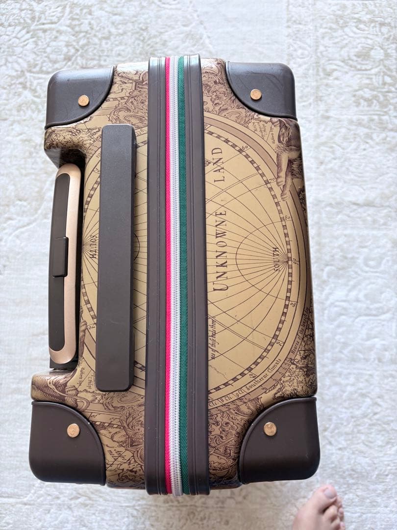 【完売品　値下げ】WORLD Trunk/BR地図柄トランクケース