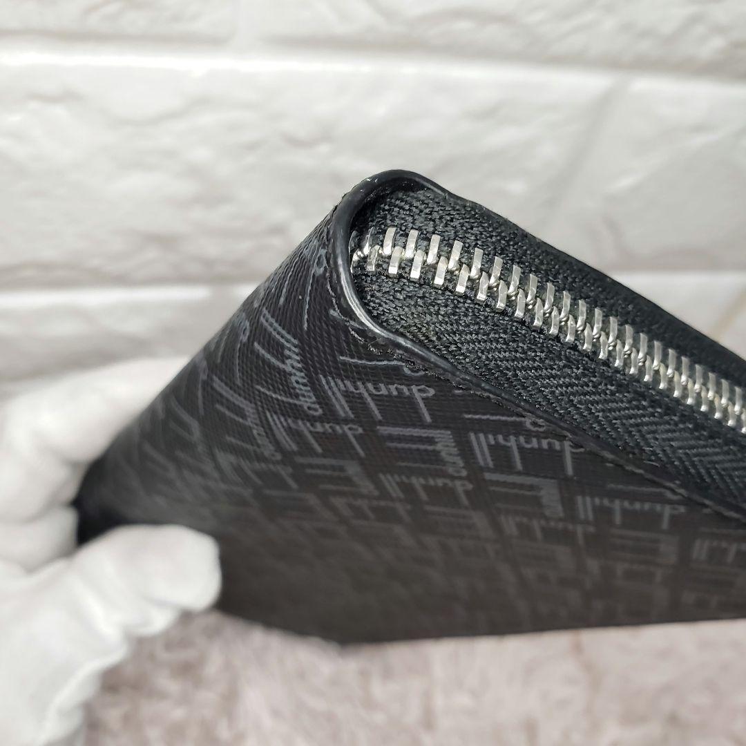 最新モデル dunhill ダンヒル ロゴ総柄 ラウンドファスナー長財布 極美品
