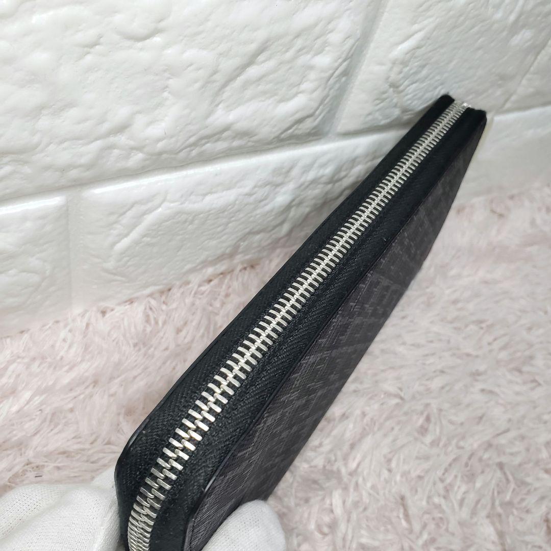 最新モデル dunhill ダンヒル ロゴ総柄 ラウンドファスナー長財布 極美品